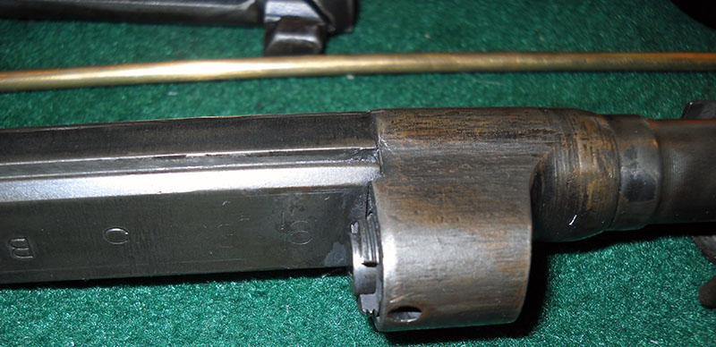 detail. M1 carbine gas tappet, retracted